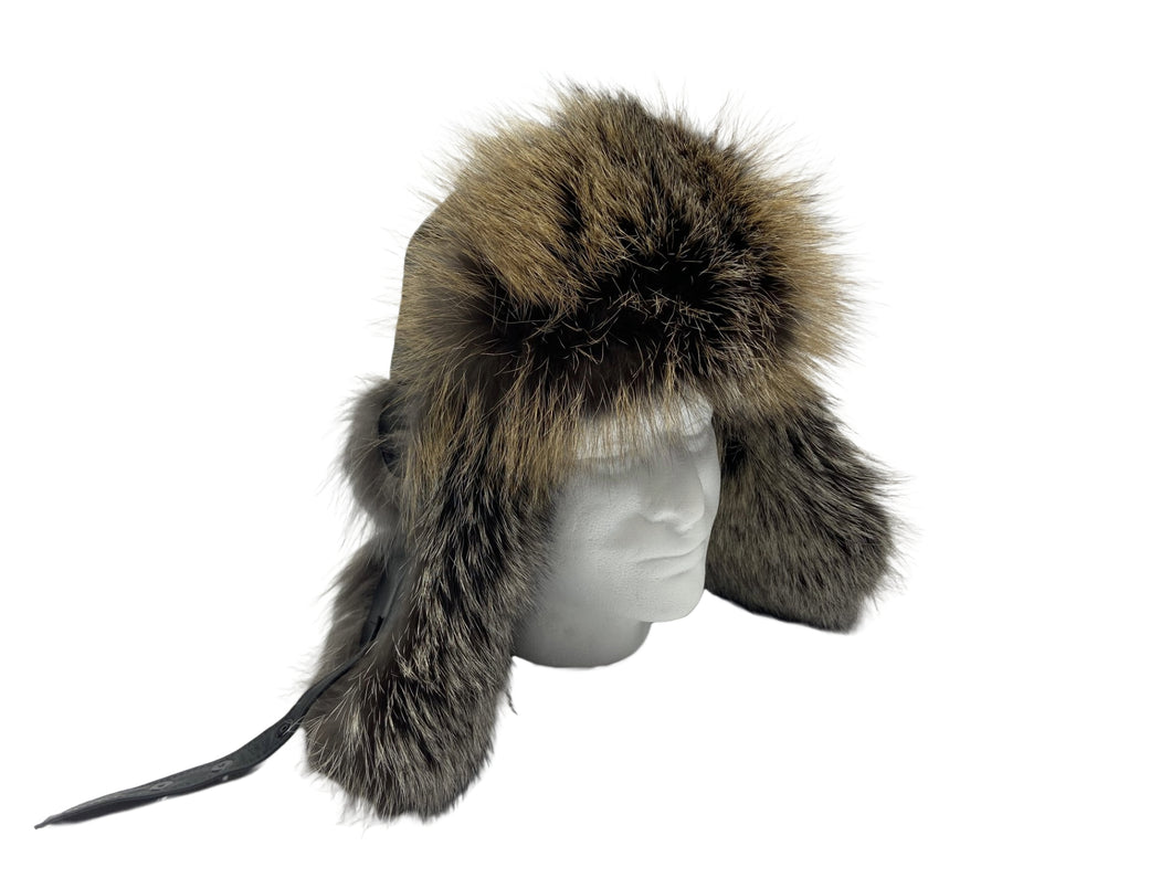 Dark Cross Fox Aviator Hat