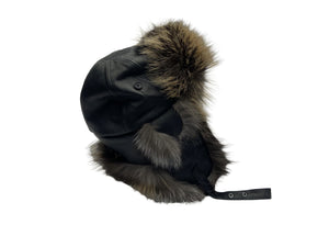 Dark Cross Fox Aviator Hat