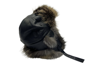 Dark Cross Fox Aviator Hat