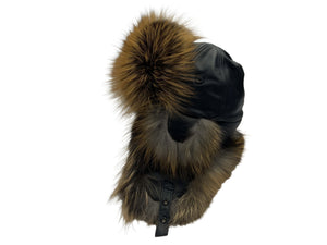 Dk Red Cross Fox Aviator Hat