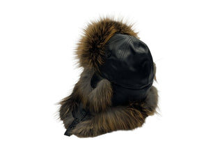 Dk Red Cross Fox Aviator Hat