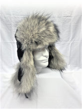 Load image into Gallery viewer, Aviator Fur Hats - Gray Wolf