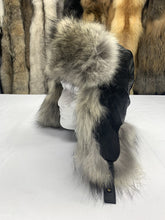 Load image into Gallery viewer, Aviator Fur Hats - Gray Wolf