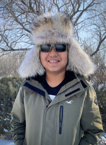 Aviator Fur Hats - Gray Wolf