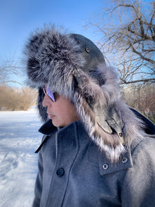 Aviator Hat - Silver Fox